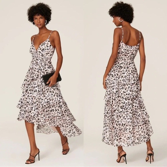 Anthropology’s HUTCH Elsa High Low Ruffle Leopard Wrap Dress - Picture 15 of 15